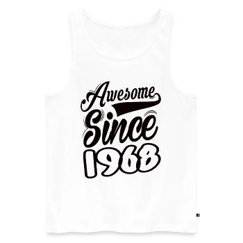 Awesome Since 1968 - Männer Premium Bio Tank Top - Weiß - Vorne - Michal (187cm)