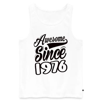 Awesome Since 1976 - Men's Premium Organic Tank Top - white - Front - AI Model Male 178 light (178cm)