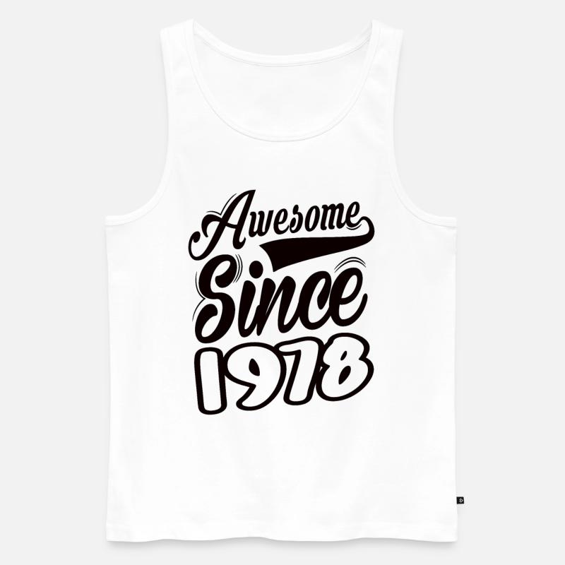 Awesome Since 1978 - Männer Premium Bio Tank Top - Weiß