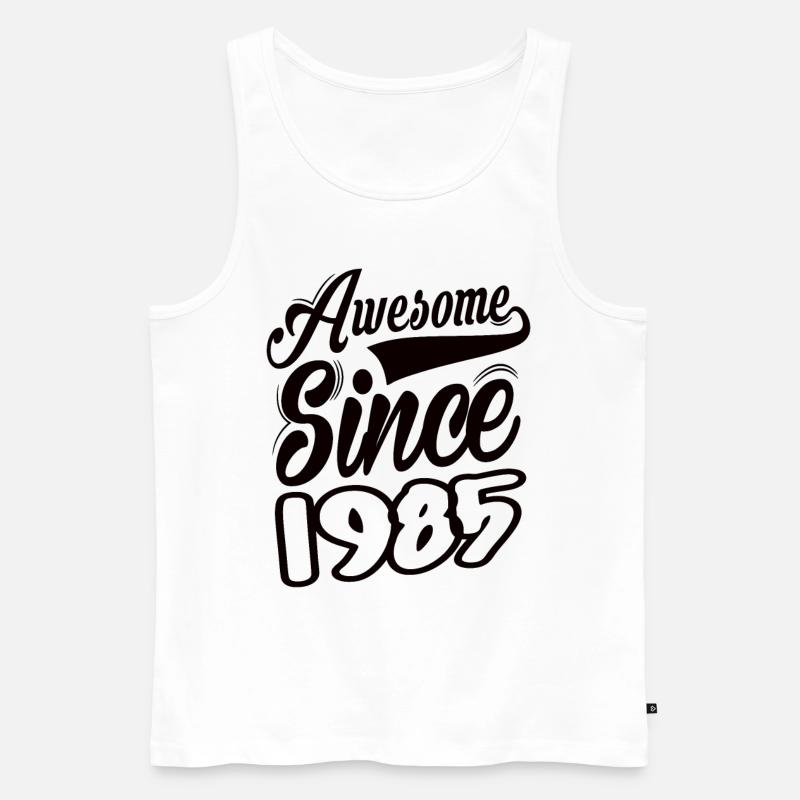 Awesome Since 1985 - Männer Premium Bio Tank Top - Weiß