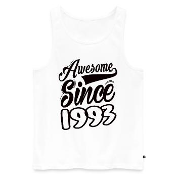 Awesome Since 1993 - Men's Premium Organic Tank Top - white - Front - Michal (187cm)