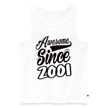 Awesome Since 2001 - Männer Premium Bio Tank Top - Weiß - Vorne - Michal (187cm)