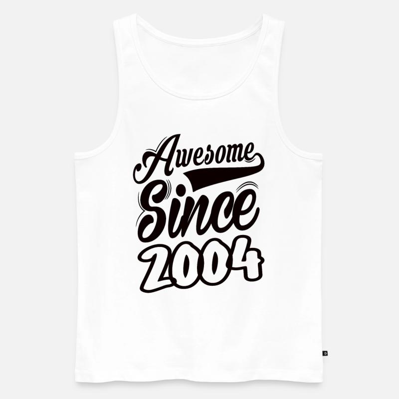 Awesome Since 2004 - Männer Premium Bio Tank Top - Weiß