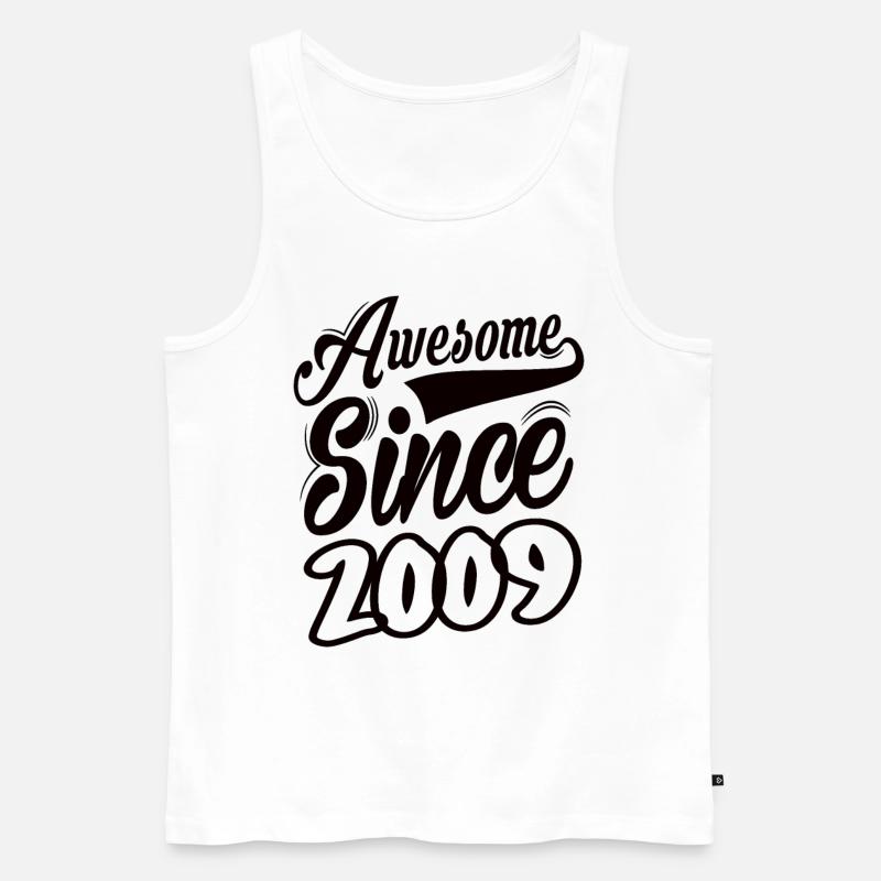 Awesome Since 2009 - Männer Premium Bio Tank Top - Weiß