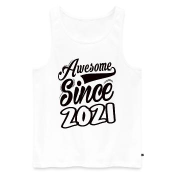 Awesome Since 2021 - Men's Premium Organic Tank Top - white - Front - AI Model Male 178 light (178cm)