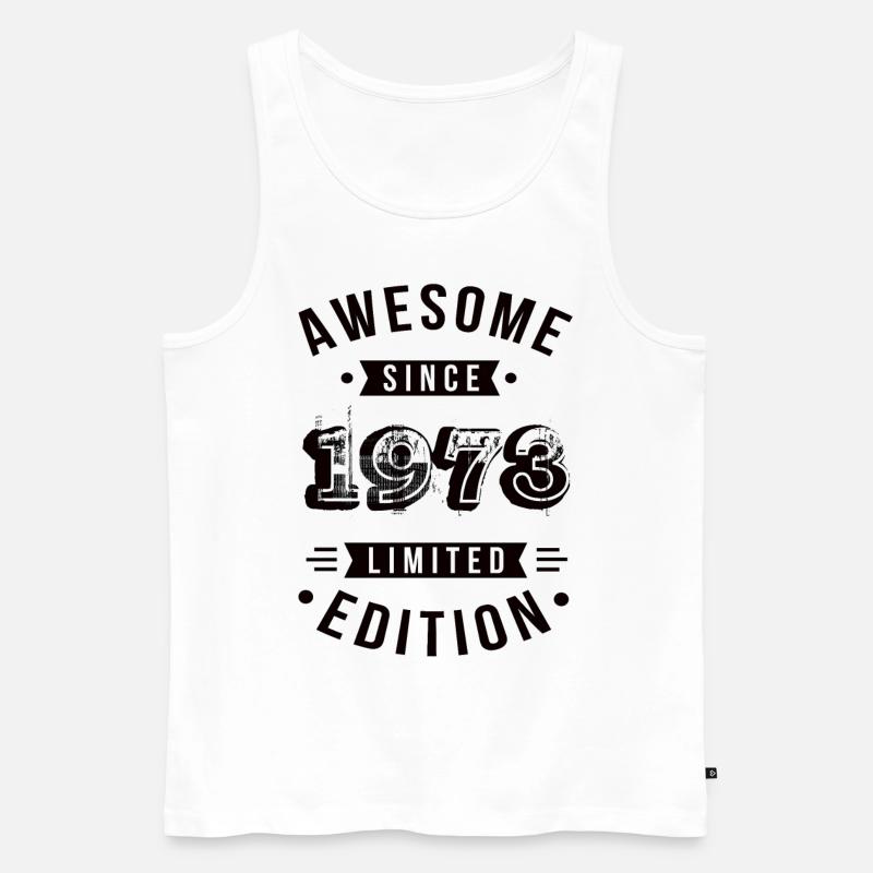 Awesome Since 1973 Limited Edition - Männer Premium Bio Tank Top - Weiß
