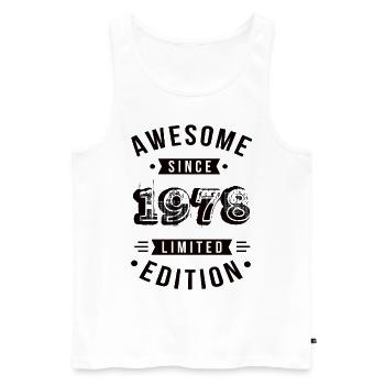 Awesome Since 1978 Limited Edition - Men's Premium Organic Tank Top - white - Front - Michal (187cm)