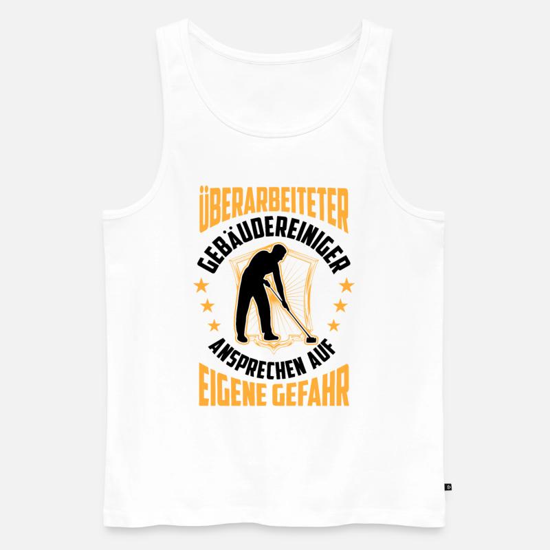 Überarbeiteter Gebäudereiniger Fensterputzer - Männer Premium Bio Tank Top - Weiß