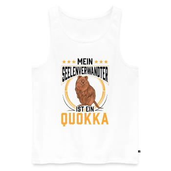 Quokka ist mein Seelenverwandter Beuteltier - Männer Premium Bio Tank Top - Weiß - Vorne - AI Model Male 178 light (178cm)