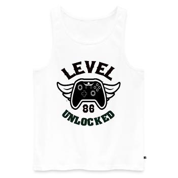 Level 86 Unlocked 86 Birthday - Men's Premium Organic Tank Top - white - Front - AI Model Male 178 light (178cm)