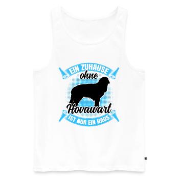Ohne Hovawart nur ein Haus derber Bauernhund - Männer Premium Bio Tank Top - Weiß - Vorne - Michal (187cm)