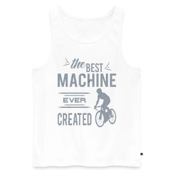Road Bike Cycling Road Cyclist Bicycle - Men's Premium Organic Tank Top - white - Front - Michal (187cm)