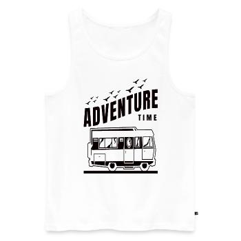 Camping Caravan Motorhome Camper Saying - Men's Premium Organic Tank Top - white - Front - Michal (187cm)