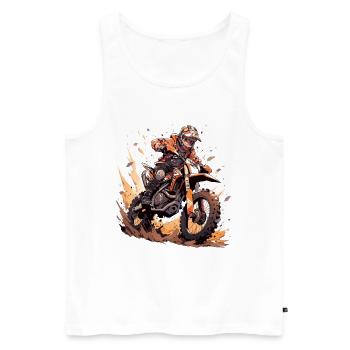 Motocross Dirtbike Motocross Motocross Motorrad - Männer Premium Bio Tank Top - Weiß - Vorne - Michal (187cm)
