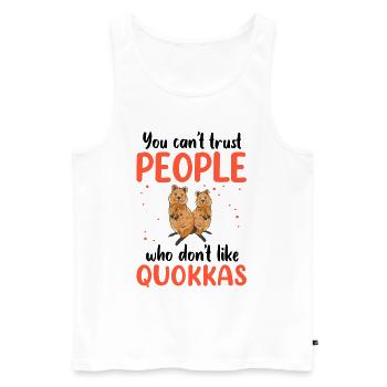 Quokka ne fait pas confiance au marsupial australien - Débardeur bio Premium Homme - blanc - Devant - Michal (187cm)