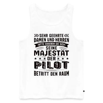 Pilot Geburtstag Pilot Sprüche Pilot Geschenke - Männer Premium Bio Tank Top - Weiß - Vorne - AI Model Male 178 light (178cm)