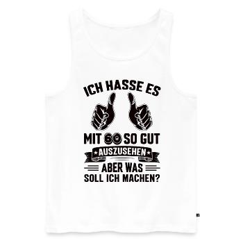 60 Geburtstag 60 Jahre 60 Lebensjahr 60 Lebenalter - Männer Premium Bio Tank Top - Weiß - Vorne - AI Model Male 178 light (178cm)