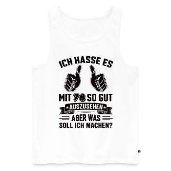 78 Geburtstag 78 Jahre 78 Lebensjahr 78 Lebenalter - Männer Premium Bio Tank Top - Weiß - Vorne - AI Model Male 178 light (178cm)