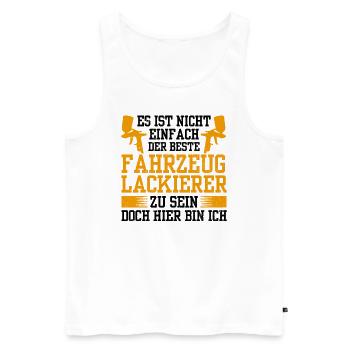 Der Beste Fahrzeuglackierer Lackierer - Männer Premium Bio Tank Top - Weiß - Vorne - Michal (187cm)
