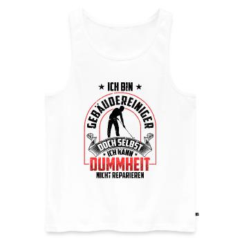 Gebäudereiniger nicht reparieren Fensterputzer - Männer Premium Bio Tank Top - Weiß - Vorne - Michal (187cm)