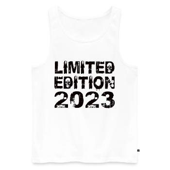 Limited Edition 2023 Geburtstag 2023 Geburtstag - Männer Premium Bio Tank Top - Weiß - Vorne - Michal (187cm)