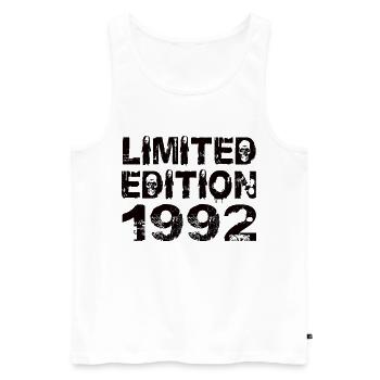 Limited Edition 1992 Geburtstag 1992 Geburtstag - Männer Premium Bio Tank Top - Weiß - Vorne - Michal (187cm)