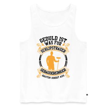 Gebäudereiniger rasten aus Fassadenreiniger - Männer Premium Bio Tank Top - Weiß - Vorne - Michal (187cm)