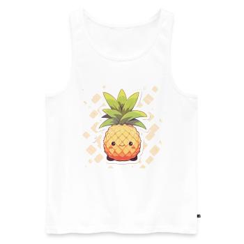 Ananas Plante Ananas Fruit Fruit - Débardeur bio Premium Homme - blanc - Devant - AI Model Male 178 light (178cm)