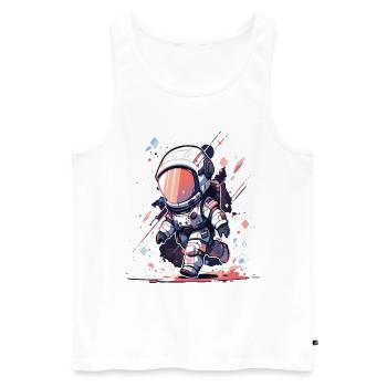 Astronaut Astro Astronauts Space Cosmos - Men's Premium Organic Tank Top - white - Front - AI Model Male 178 light (178cm)