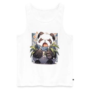 Pandabären - Männer Premium Bio Tank Top - Weiß - Vorne - Michal (187cm)