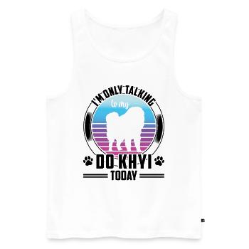 Parlez seulement à Do Khyi Tibetan Mastiff - Débardeur bio Premium Homme - blanc - Devant - Michal (187cm)