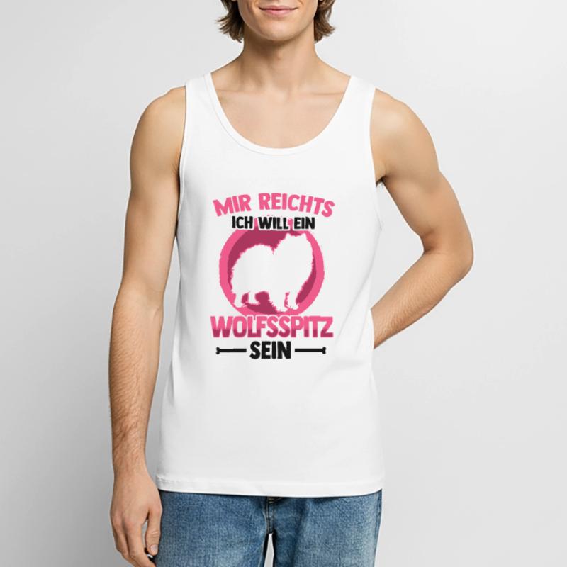 Will ein Wolfsspitz sein Deutscher Spitz Männer Premium Bio Tank Top