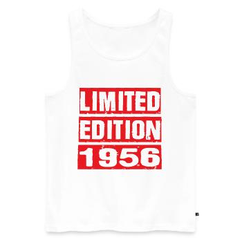 Limited Edition 1956 Geburtstag 1956 Vintage Retro - Männer Premium Bio Tank Top - Weiß - Vorne - Michal (187cm)