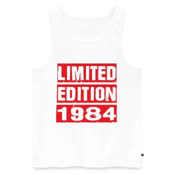Edition Limitée 1984 Anniversaire 1984 Vintage Rétro - Débardeur bio Premium Homme - blanc - Devant - Michal (187cm)