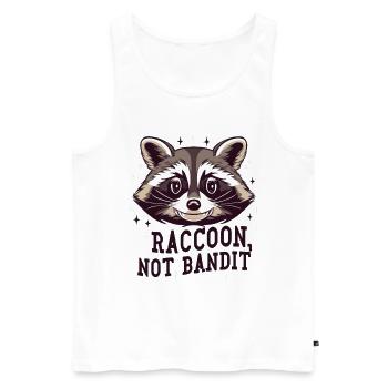 Waschbär Waschbär Bébé raton laveur n’est pas un bandit - Débardeur bio Premium Homme - blanc - Devant - Michal (187cm)