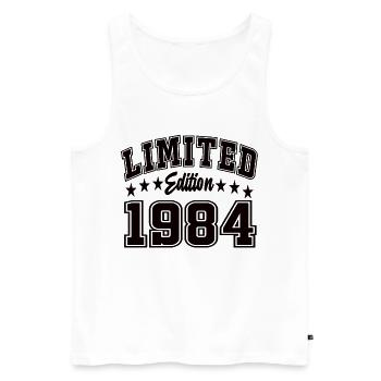 Édition limitée 1984 - Débardeur bio Premium Homme - blanc - Devant - Michal (187cm)