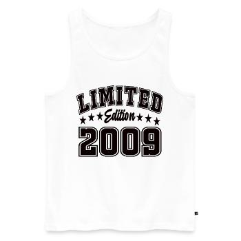 Limited Edition 2009 - Men's Premium Organic Tank Top - white - Front - AI Model Male 178 light (178cm)