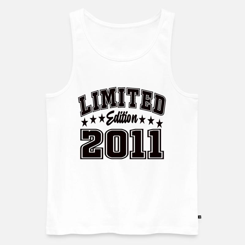 Limited Edition 2011 - Männer Premium Bio Tank Top - Weiß