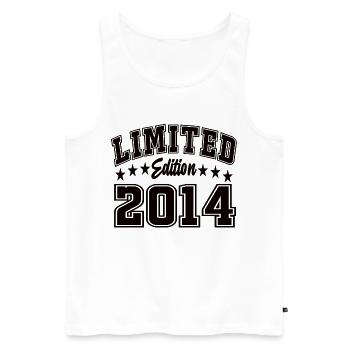 Limited Edition 2014 - Männer Premium Bio Tank Top - Weiß - Vorne - Michal (187cm)