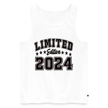 Édition limitée 2024 - Débardeur bio Premium Homme - blanc - Devant - AI Model Male 178 light (178cm)
