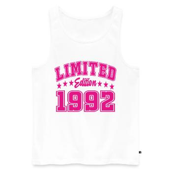 Limited Edition 1992 - Men's Premium Organic Tank Top - white - Front - Michal (187cm)