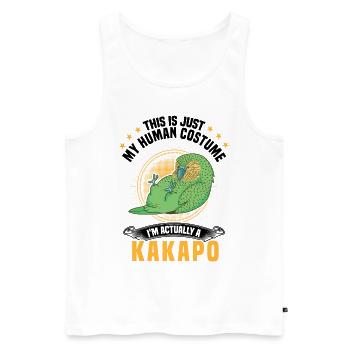 Kakapo Costume Flightless Parrot - Men's Premium Organic Tank Top - white - Front - AI Model Male 178 light (178cm)