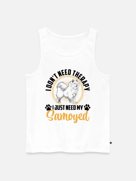 Just need Samoyed Samoyed Spitz - Men's Premium Organic Tank Top - white
