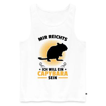 Will eine Rennmaus sein Nagetier Gerbil - Männer Premium Bio Tank Top - Weiß - Vorne - Michal (187cm)