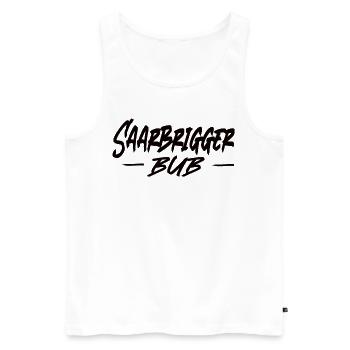 Saarbrigger Bub Saarland Saarländisch Dialekt Saar - Männer Premium Bio Tank Top - Weiß - Vorne - Michal (187cm)