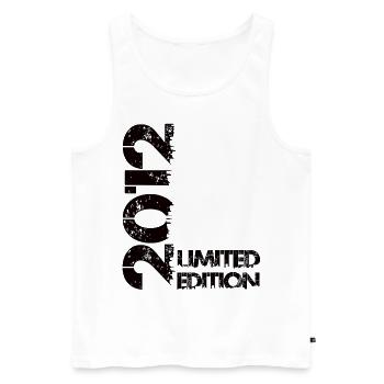 Limited Edition 2012 - Männer Premium Bio Tank Top - Weiß - Vorne - Michal (187cm)