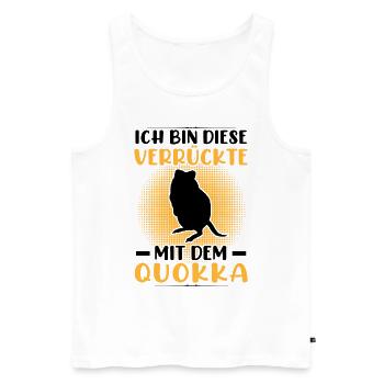 Crazy with Quokka Marsupial Quokka - Men's Premium Organic Tank Top - white - Front - AI Model Male 178 light (178cm)
