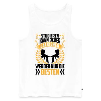 Vehicle Painters The Best Become Car Painters - Men's Premium Organic Tank Top - white - Front - Michal (187cm)