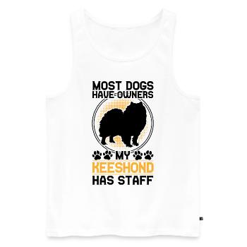 Wolfsspitz hat Personal Deutscher Wolfsspitz - Männer Premium Bio Tank Top - Weiß - Vorne - Michal (187cm)