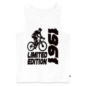 Limited Edition 1961 Limited Edition Fahrrad - Männer Premium Bio Tank Top - Weiß - Vorne - Michal (187cm)